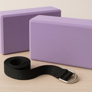 11 Lightweight Foam Yoga Block Set of 2 with Carry Strap