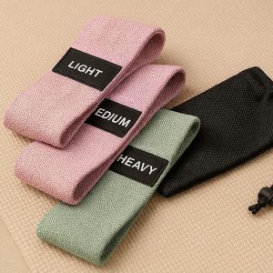 5 Fabric Resistance Bands Set for Cross Training and Yoga